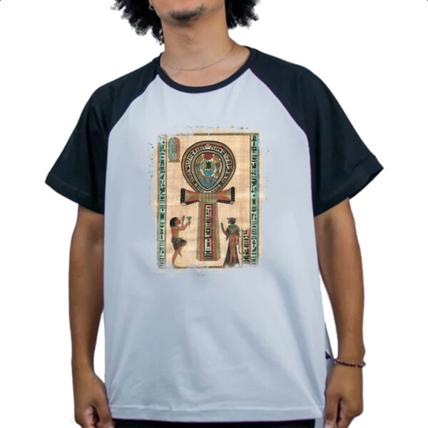 Camiseta Raglan Ankh Chave da Vida Egipcia - Imagem 4