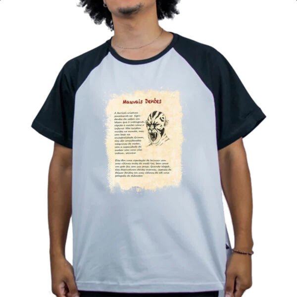 Camiseta Raglan Grimm Livro Mauvais Dentes - Imagem 4