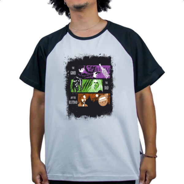 Camiseta Raglan Grimm The Good Bad and Blutbad - Imagem 4