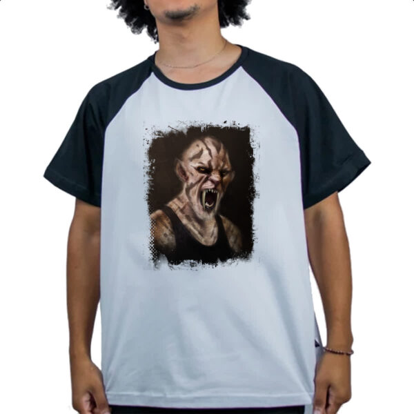 Camiseta Raglan Grimm Wesen Mauvais Dentes - Imagem 4