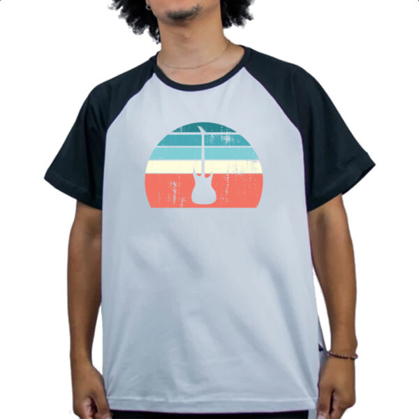 Camiseta Raglan Guitarra Sunset Art - Imagem 4