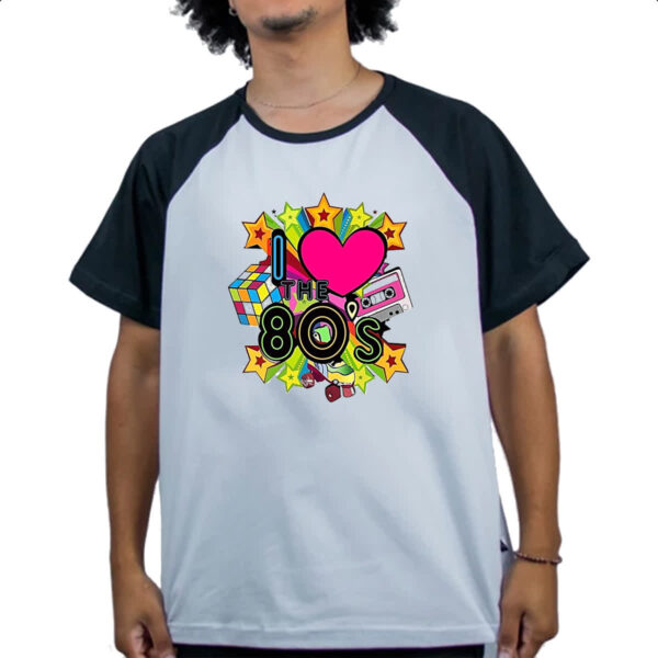 Camiseta Raglan I love anos 80 - Imagem 4