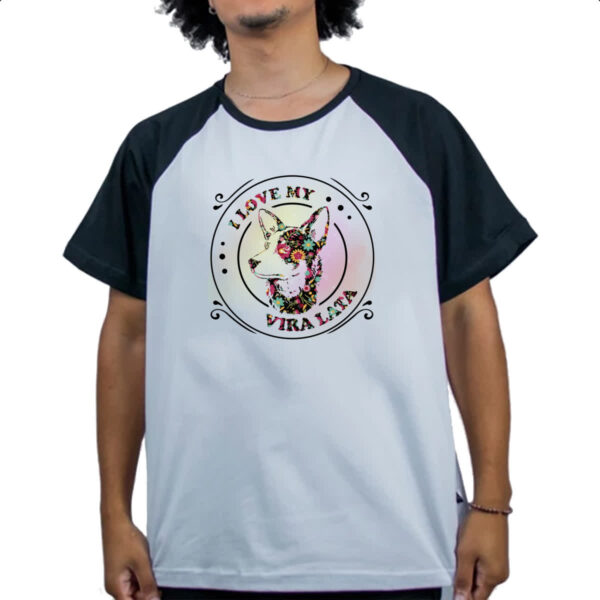 Camiseta Raglan I love my Vira Lata - Imagem 4