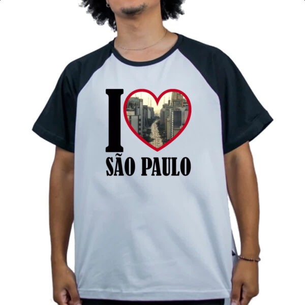 Camiseta Raglan I love sao paulo - Imagem 4