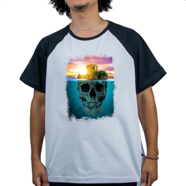 Camiseta Raglan Ilha da caveira 2 - Imagem 4