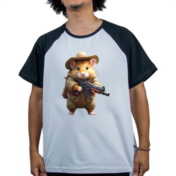 Camiseta Raglan Indiana Hamster - Imagem 4