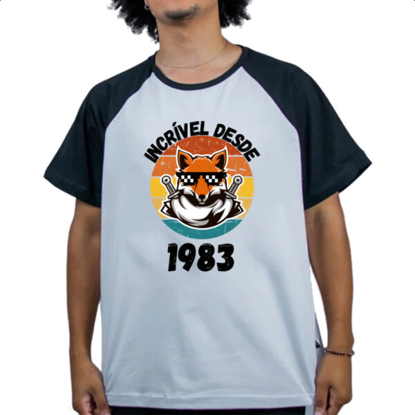 Camiseta Raglan Incrivel desde 1983 - Imagem 4