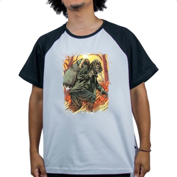 Camiseta Raglan Lenda Urbana Homem do Saco - Imagem 4