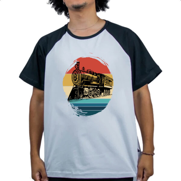 Camiseta Raglan Locomotiva Sunset - Imagem 4