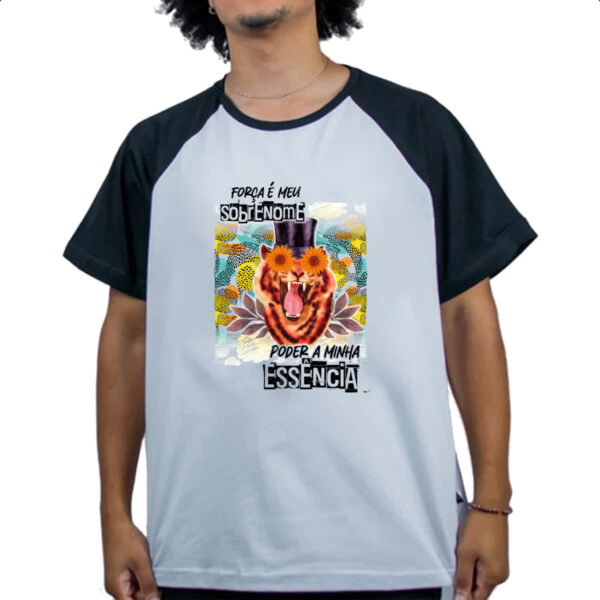 Camiseta Raglan Mulher forca sobrenome - Imagem 4