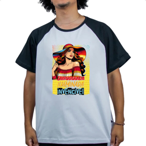 Camiseta Raglan Mulher invencivel - Imagem 4