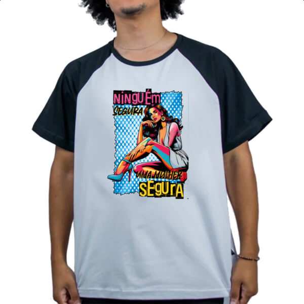 Camiseta Raglan Mulher ninguem segura - Imagem 4