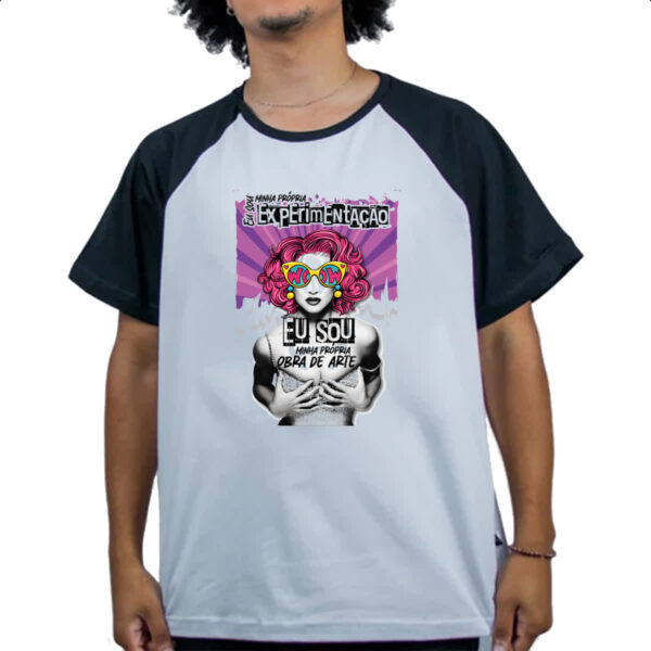 Camiseta Raglan Mulher obra de arte - Imagem 4