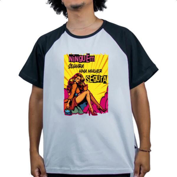 Camiseta Raglan Mulher segura - Imagem 4