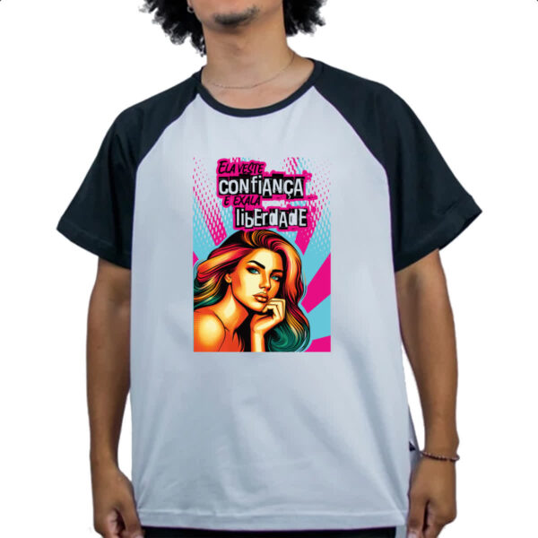 Camiseta Raglan Mulher veste confianca - Imagem 4