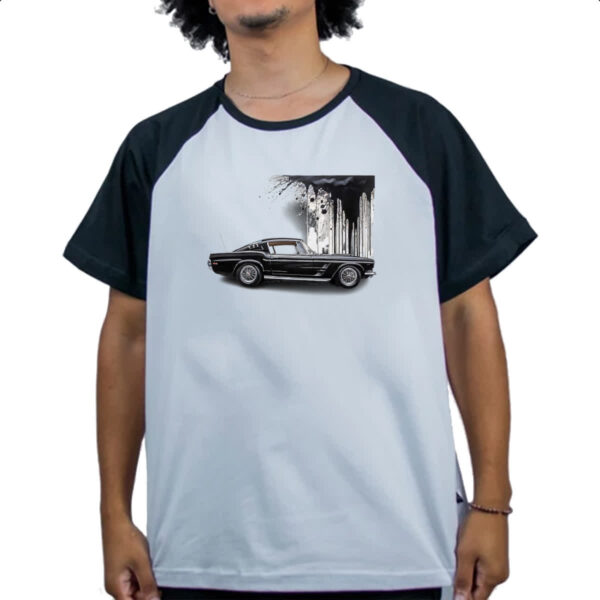 Camiseta Raglan Muscle Car Grafite Art - Imagem 4
