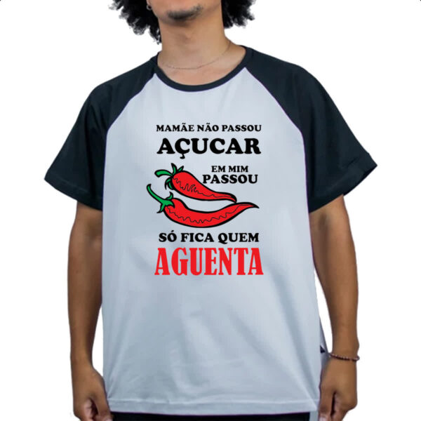 Camiseta Raglan Mamae nao passou acucar - Imagem 4