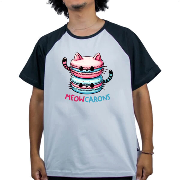 Camiseta Raglan Meowcarons - Imagem 4