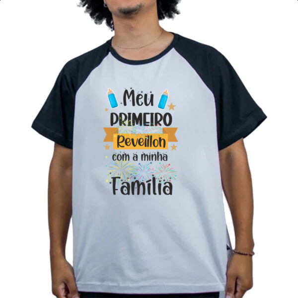 Camiseta Raglan Meu primeiro reveillon - Imagem 4