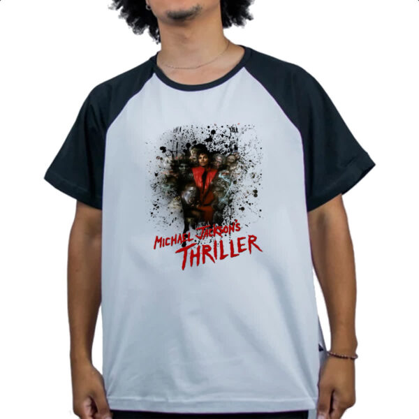 Camiseta Raglan Michael Jackson Thriller 02 - Imagem 4