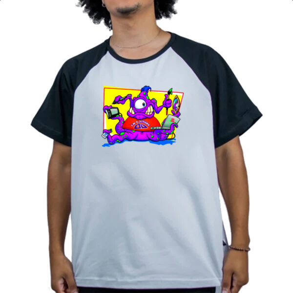Camiseta Raglan Monstertaskin - Imagem 4