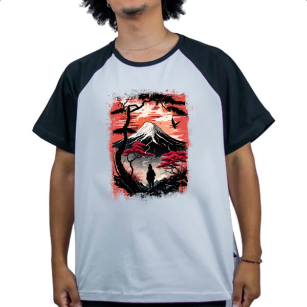 Camiseta Raglan Montanha Fugi Japao 1 - Imagem 4