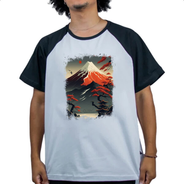 Camiseta Raglan Montanha Fugi Japao 2 - Imagem 4