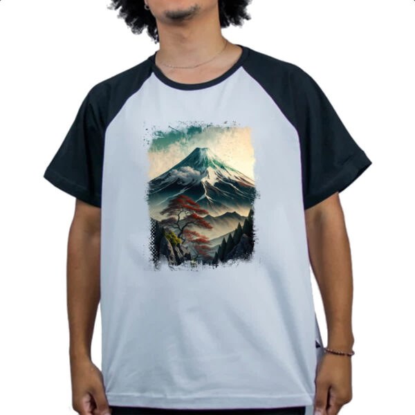Camiseta Raglan Montanha Fugi Japao 5 - Imagem 4