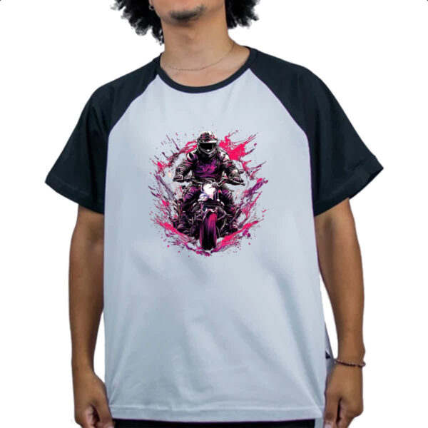 Camiseta Raglan Moto Rider Splash Art - Imagem 4