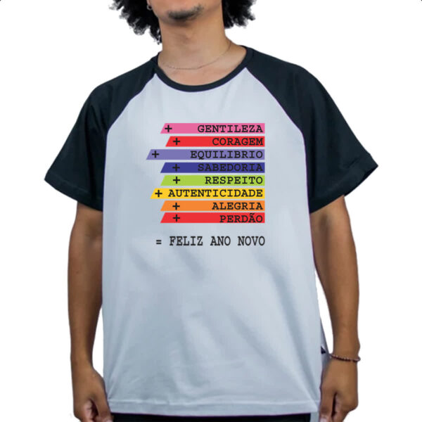 Camiseta Raglan Ano novo de acoes - Imagem 4
