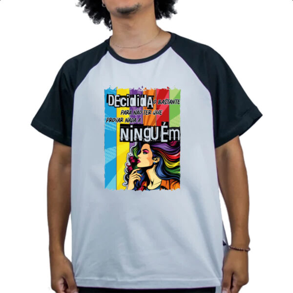 Camiseta Raglan Mulher decidida - Imagem 4