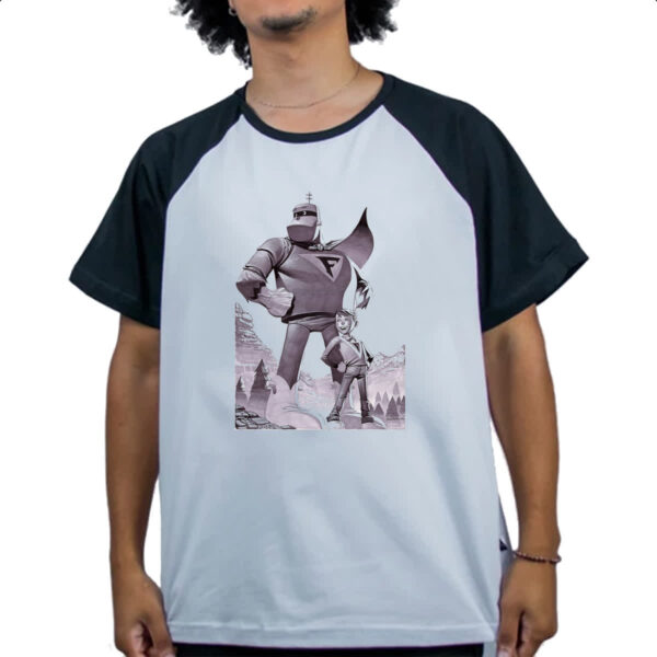 Camiseta Raglan Nostalgia Frankstein Jr Grafite Arte - Imagem 4