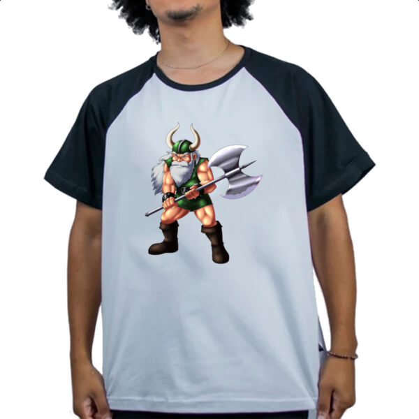 Camiseta Raglan Nostalgia Golden Axe Gilius Thunderhead - Imagem 4