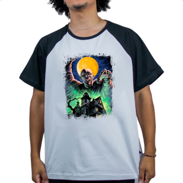 Camiseta Raglan Nostalgia Nosferatu Pintura - Imagem 4