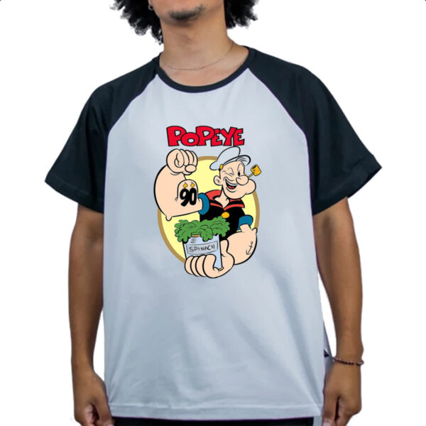 Camiseta Raglan Nostalgia Popeye 90 anos - Imagem 4