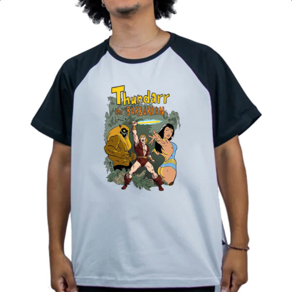 Camiseta Raglan Nostalgia Thundarr o barbaro - Imagem 4