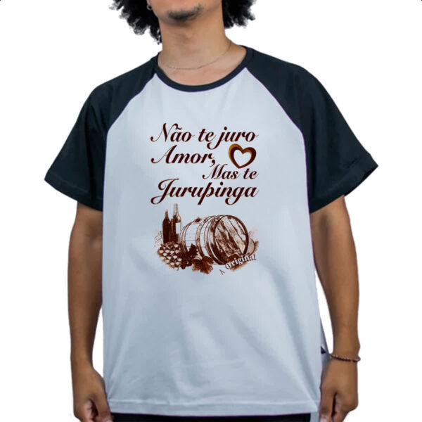 Camiseta Raglan Nao te juro amor jurupinga barril - Imagem 4