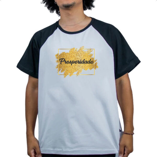 Camiseta Raglan Ano novo prosperidade - Imagem 4
