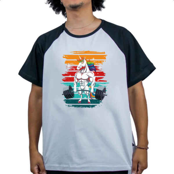 Camiseta Raglan Unicornio maromba - Imagem 4