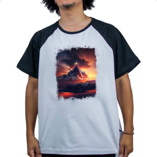 Camiseta Raglan A fe move montanhas 2 - Imagem 4