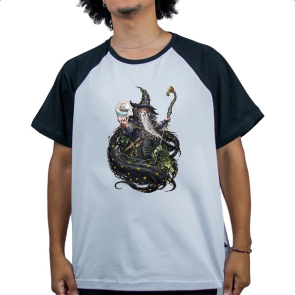 Camiseta Raglan O mago dos mares - Imagem 4