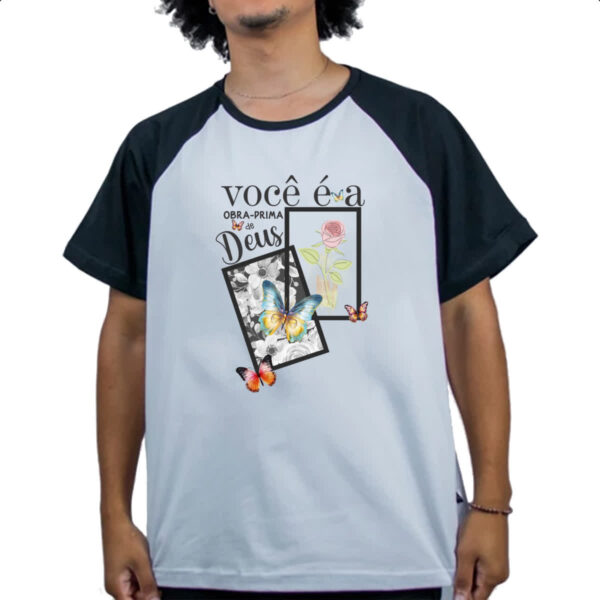 Camiseta Raglan Obra prima de Deus - Imagem 4