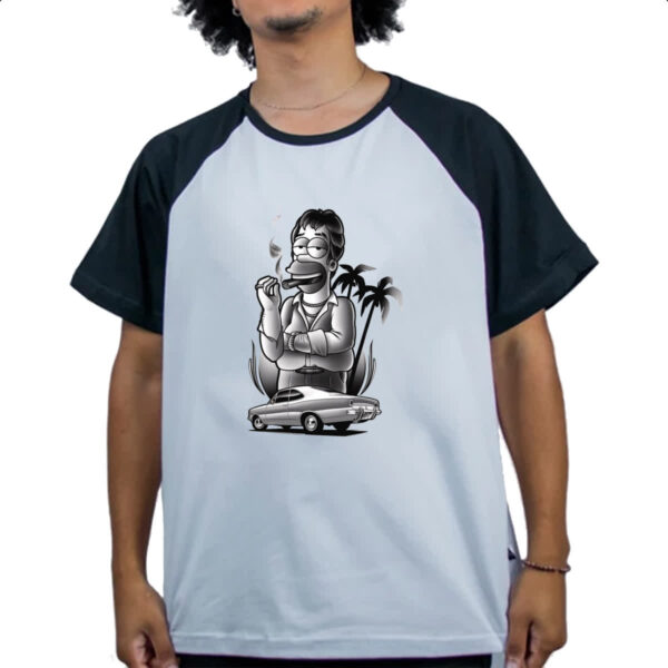 Camiseta Raglan Opala Hommer Simpson - Imagem 4