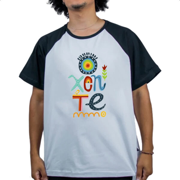 Camiseta Raglan Oxente elementos nordestinos - Imagem 4
