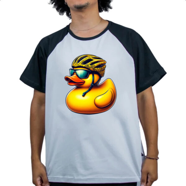 Camiseta Raglan Patinho de borracha Ciclista - Imagem 4