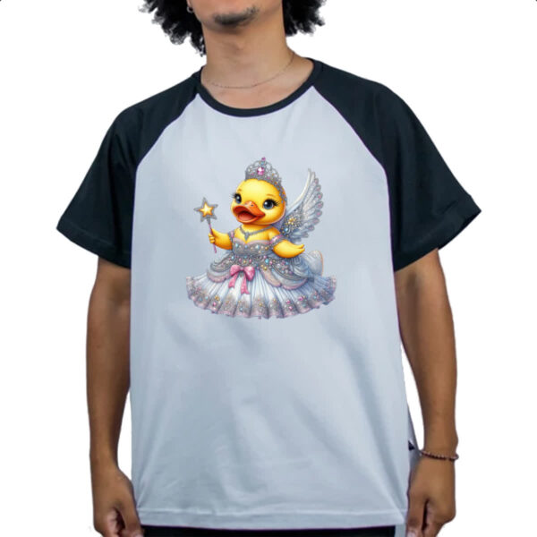 Camiseta Raglan Patinho de borracha Fada - Imagem 4
