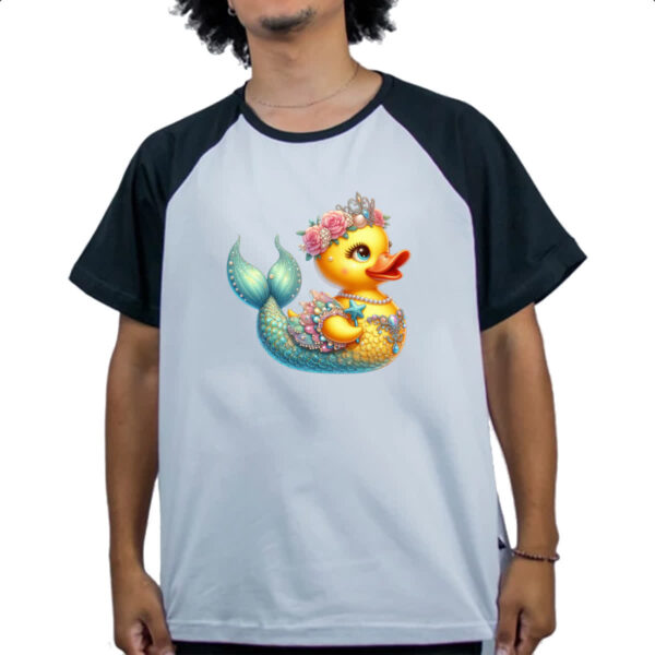 Camiseta Raglan Patinho de borracha Sereia - Imagem 4