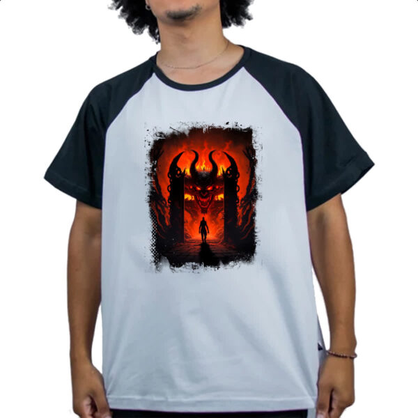 Camiseta Raglan Portal do inferno 2 - Imagem 4