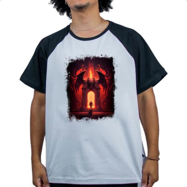 Camiseta Raglan Portal do inferno 5 - Imagem 4