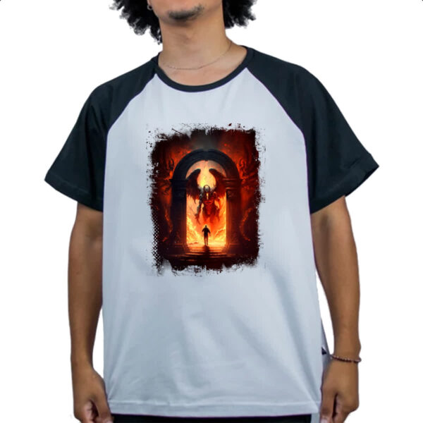 Camiseta Raglan Portal do inferno 6 - Imagem 4